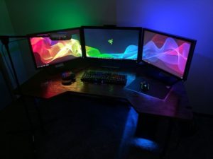 large desk for gaming